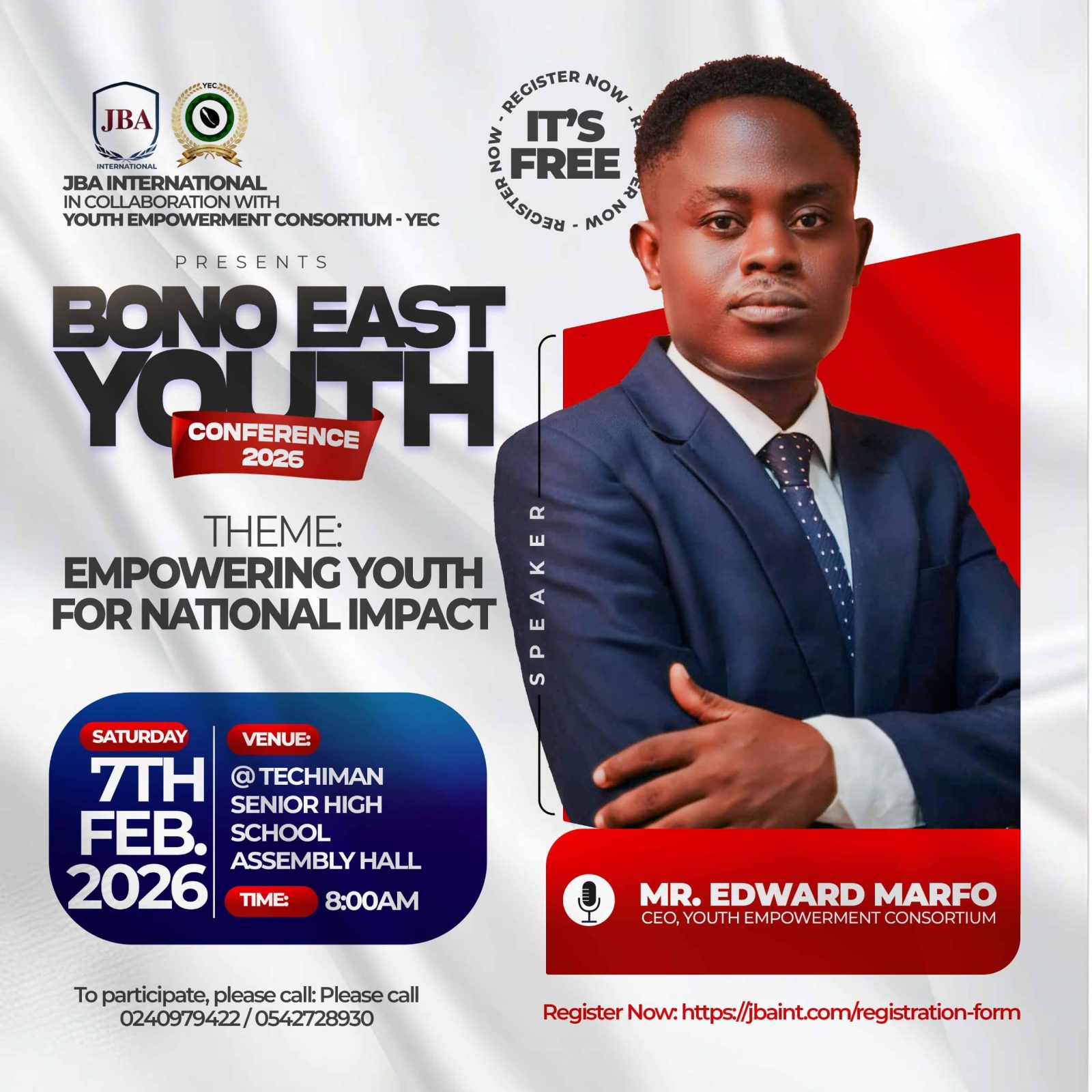 The AG. General Secretary and Chief Executive officer of YEC Headlines the Bono East Youth Conference 2026 as a Guest Speaker.